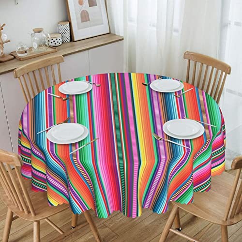 Tablecloth Serape Table Cover Washable Tabletop for Kitchen Dinning Mexican
