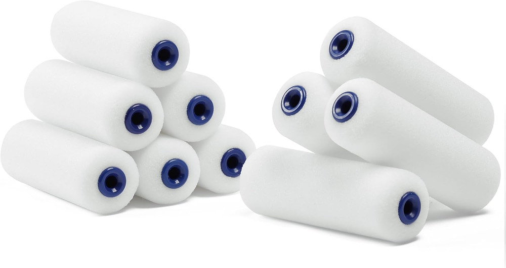 Bates Foam Paint Roller Covers 4" - 30 Pack, High Density Quality Rollers