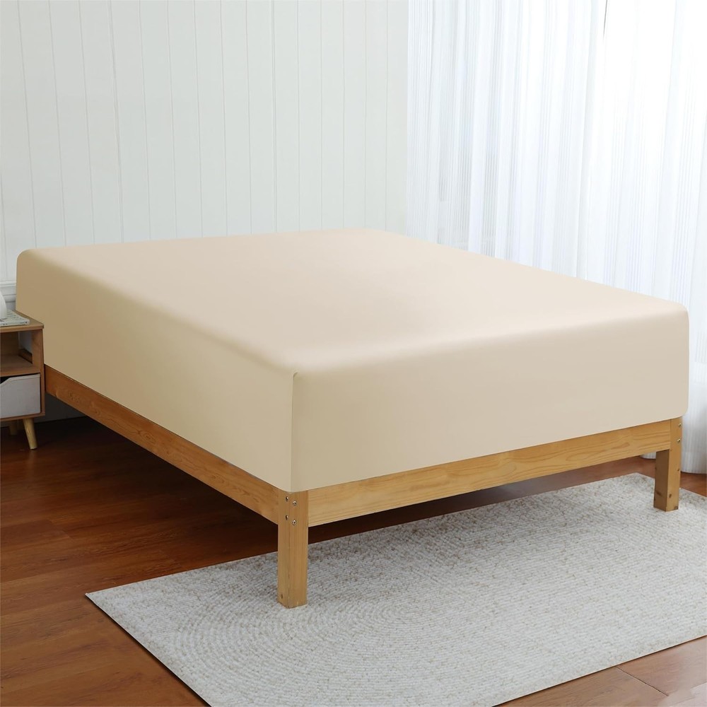 Bamboo Viscose Cooling Fitted Sheet King Size Only, 400 Thread Count, 16" Dee...