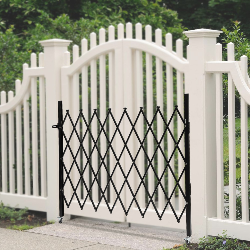 Single Folding Security Gate Rolling Barricade Gate Accordion Security Gate