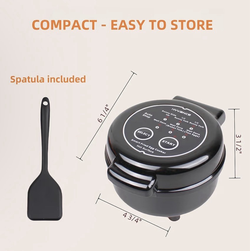 Smart Fried Egg Cooker, 6 Modes, Auto Off, Alarm, Nonstick Turquoise