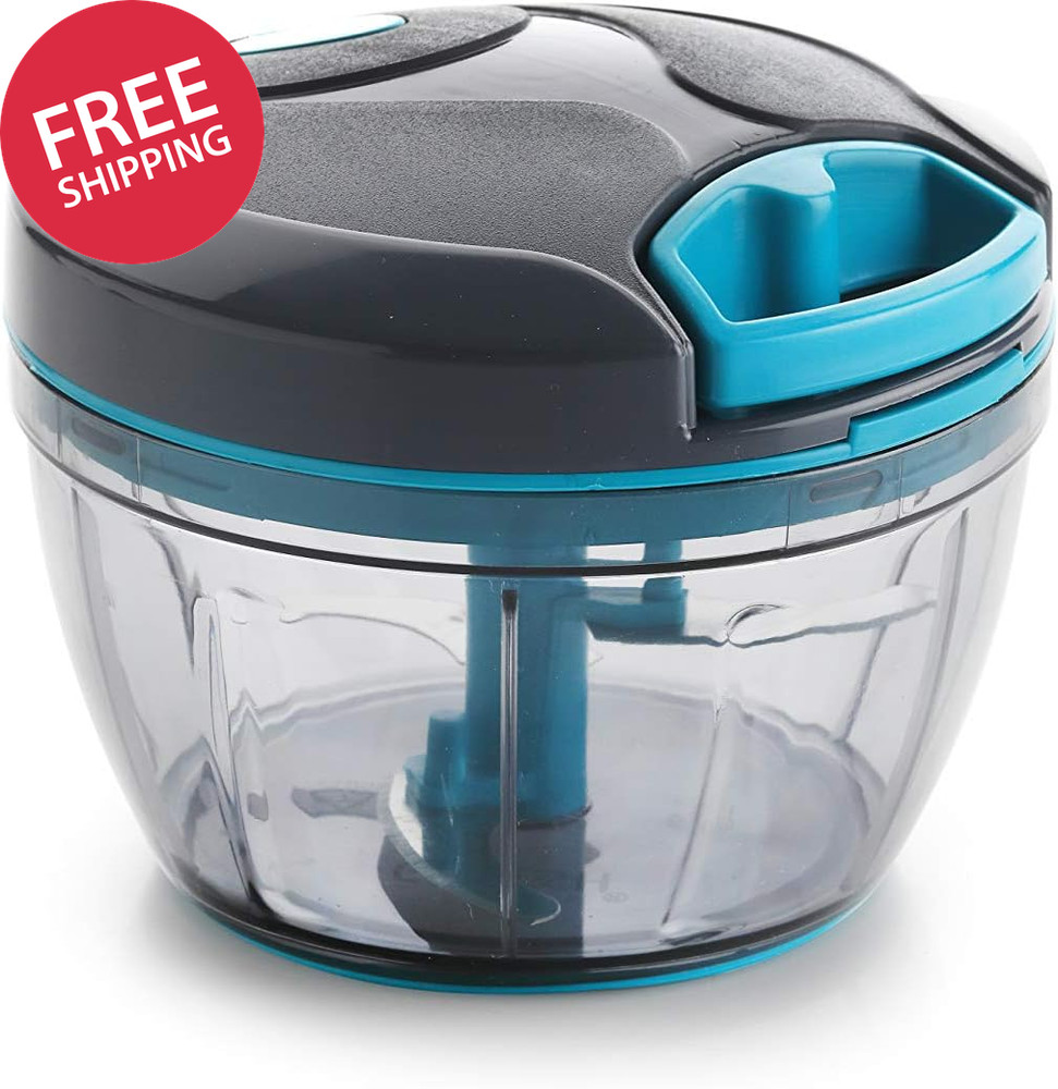 Manual Food Processor Vegetable Chopper Easy Pull Hand String Portable Kitchen