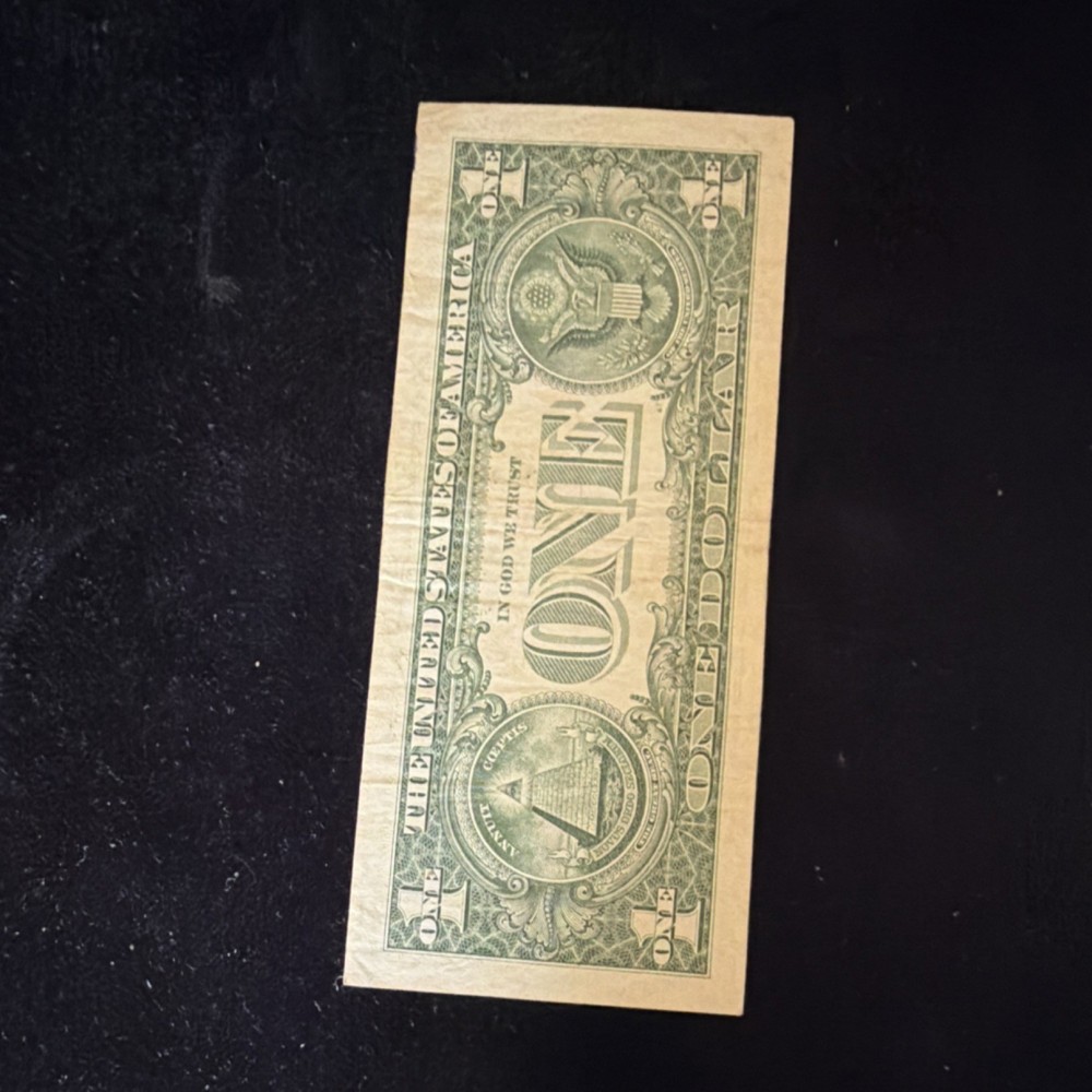 $1 US Dollar Bill Error Note D07088088B trinity four of kind 8 rare