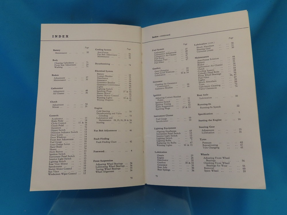 VINTAGE FORD Thames CWT models Instruction Book May 1959