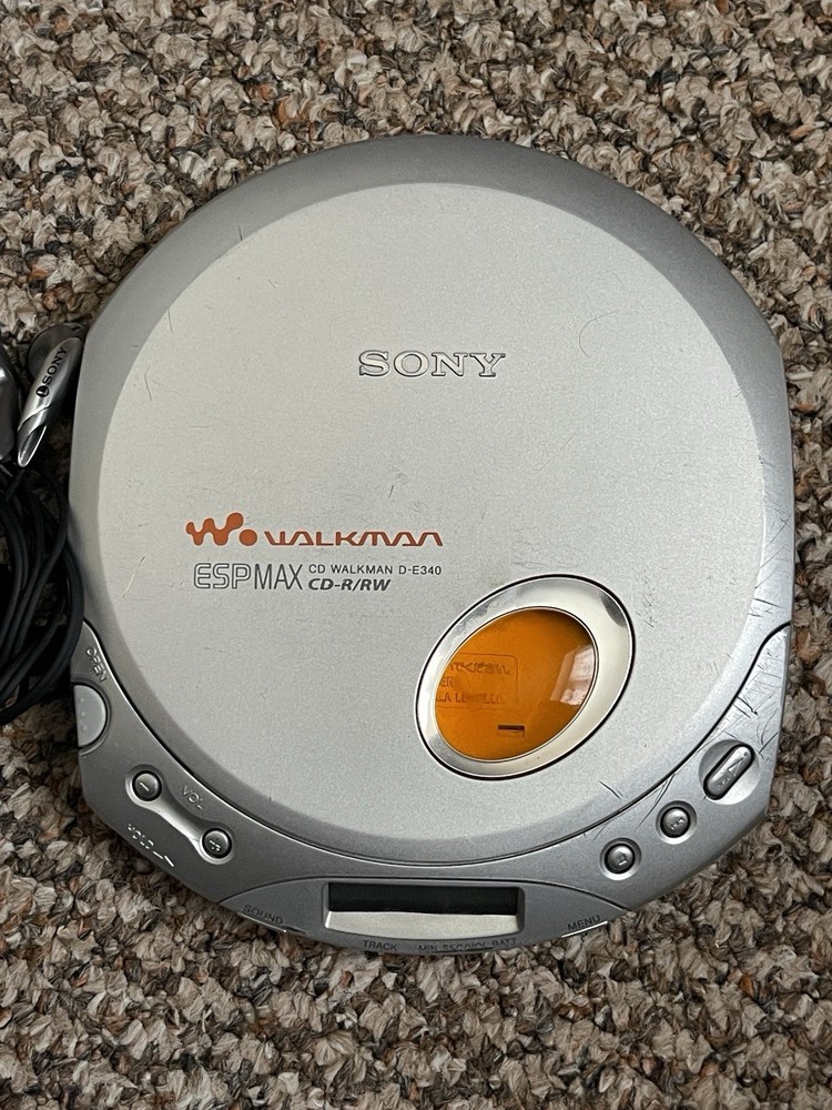 Sony CD Walkman ESP Max D-E340 Silver Used!!
