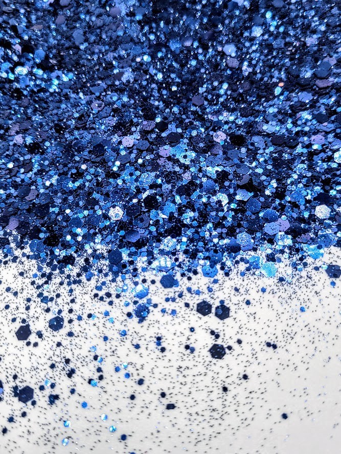 Metallic Chunky Dark Blue Glitter - Dark Nova 3 oz.