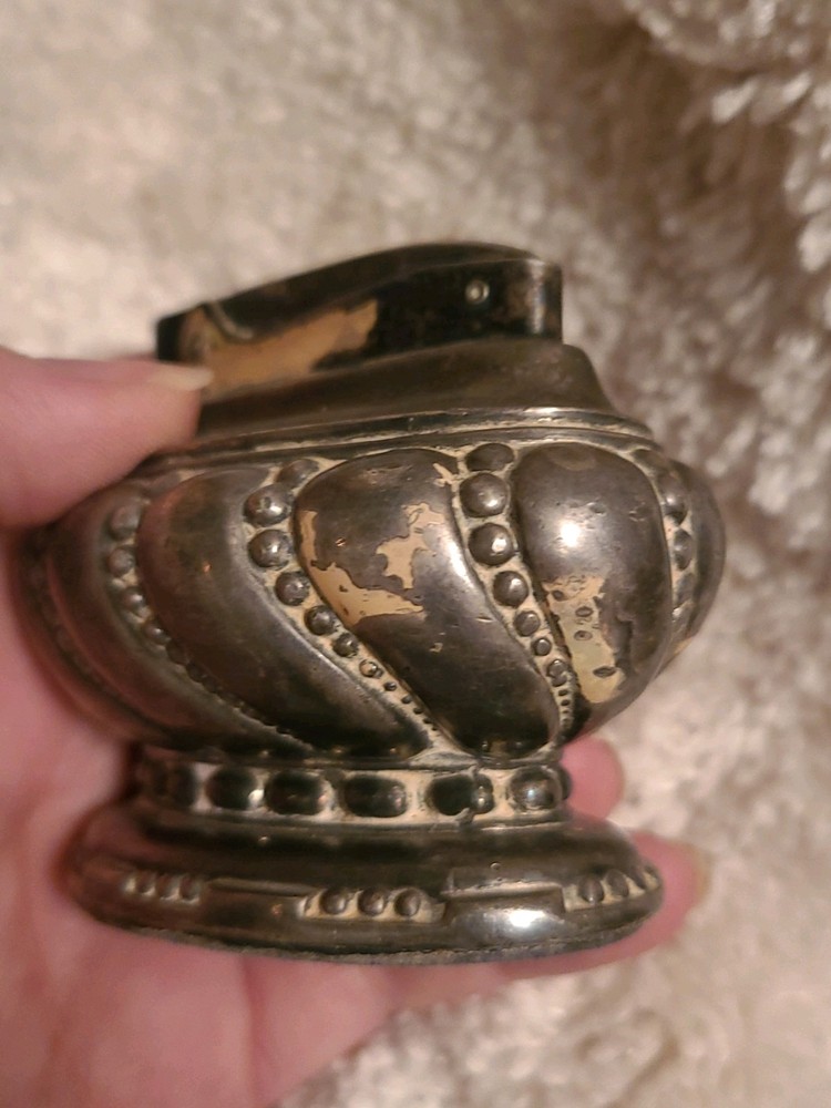 Vintage Ronson Crown Silver Plated Table Top Lighter