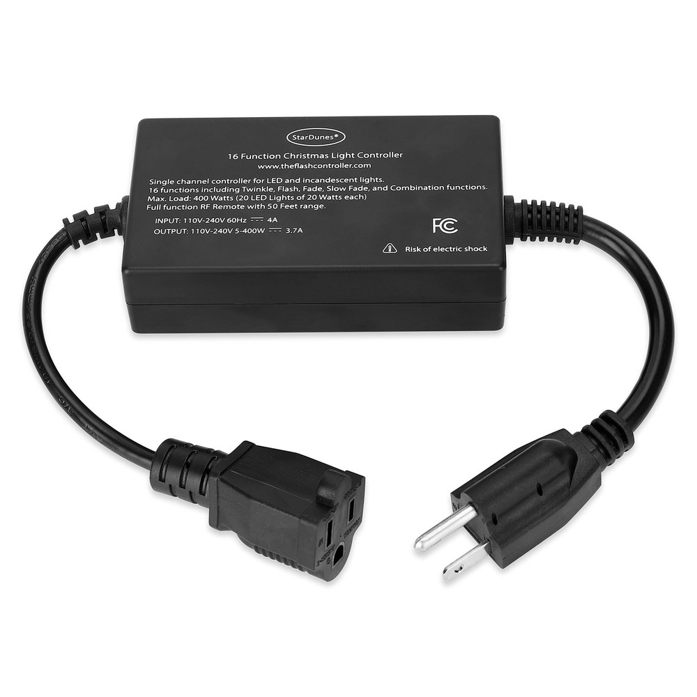 Christmas Light Controller - 16 Dazzling Flash/Fade Functions, 5 Timer Functi...