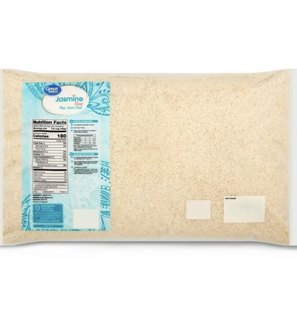 Great Value Jasmine Rice, 20 Lb. GREAT TASTE & FAST FREE SHIPPING.