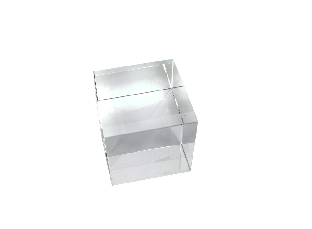 Riser Paper Weight Clear Crystal Cube Riser Solid Block - 12 Sizes are Available
