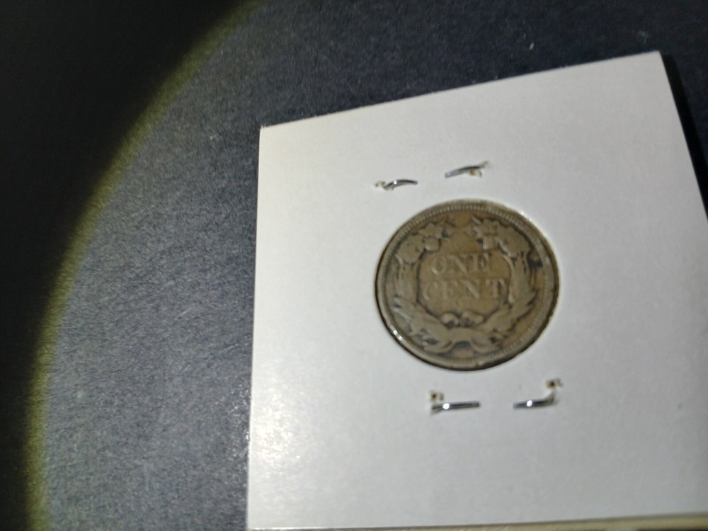 Coins US 1857 circ 1 cent Flying Eagle RARE.