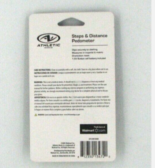 Athletic Works Step and Distance Pedometer
