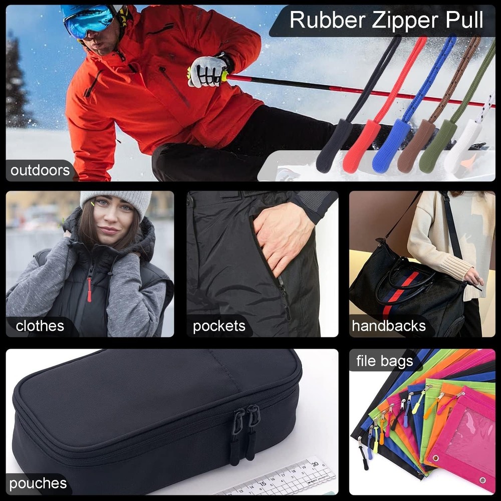 12Pack Zipper Pull Replacement, Golf Bag Parcord Zipper Pull Tab Replacement ...