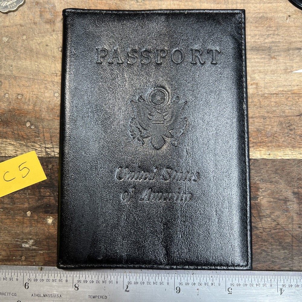Vintage Day Timer Leather Passport Fold - Light Use