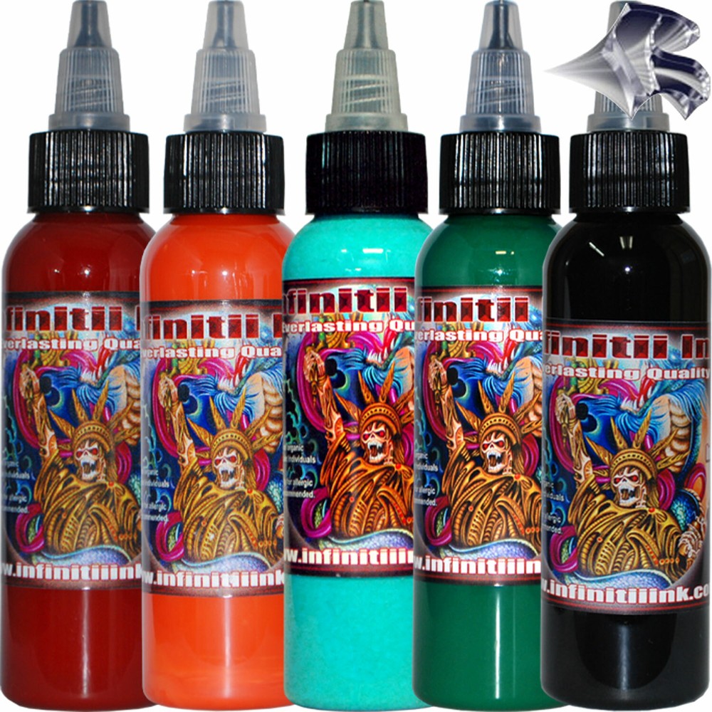 Infinitii 2oz Tattoo Ink 5 Color Set #4