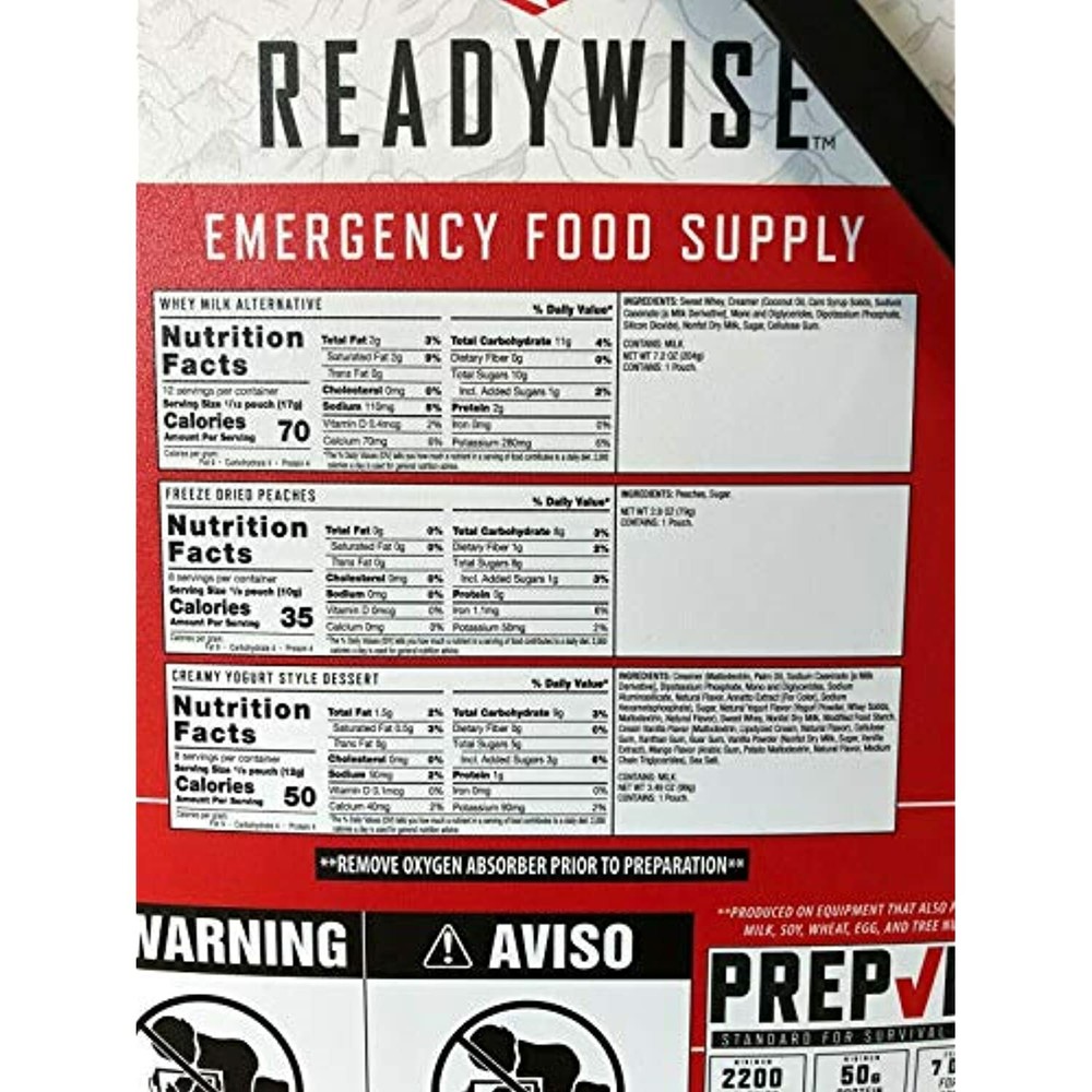 ReadyWise 124 Serving Ultimate Preparedness Pack, 25 Year Shelf Life
