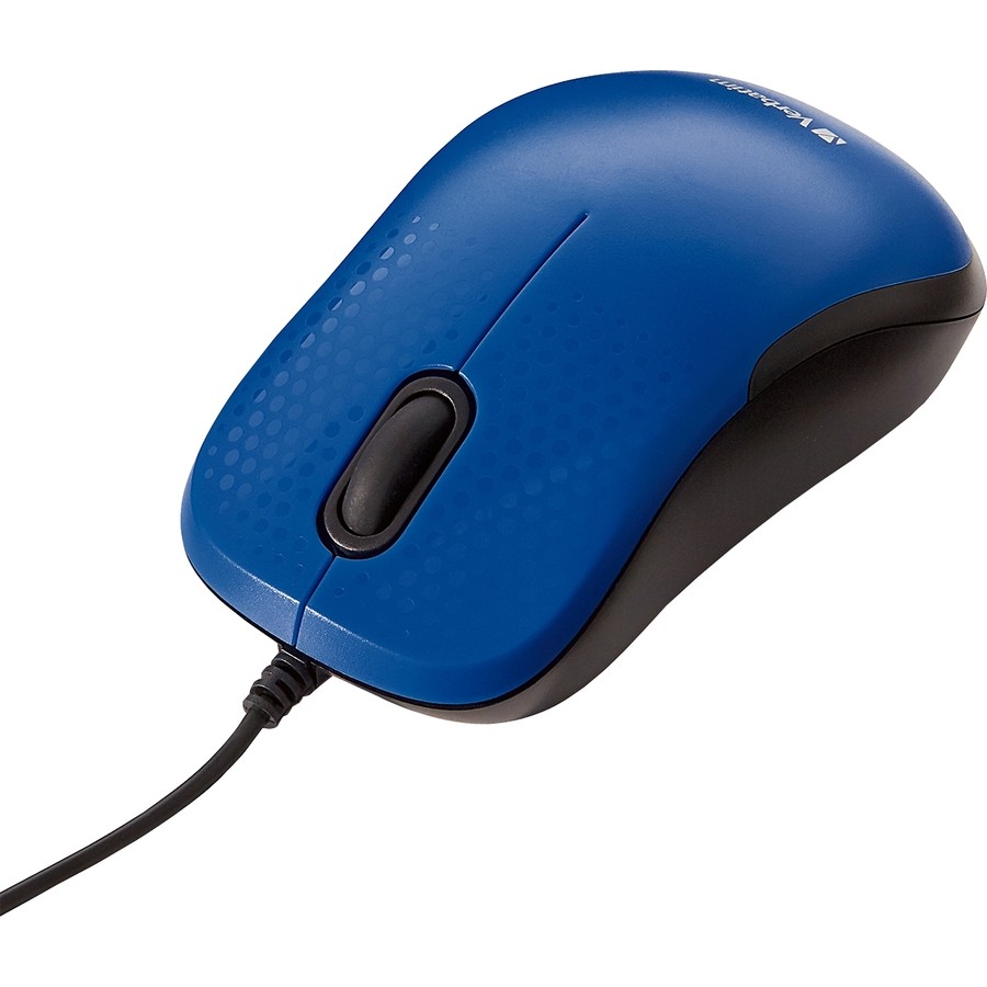 Verbatim Silent Corded Optical Mouse - Blue (70233)