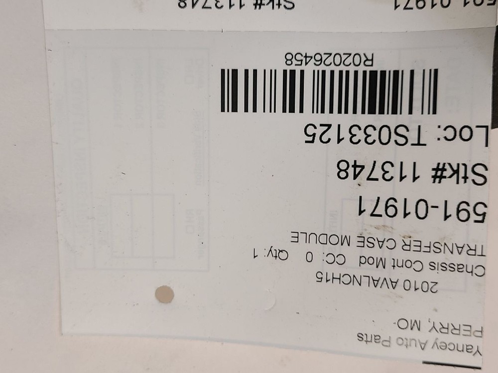 07-14 GMC SIERRA 2500 PICKUP Transfer Case Module Left Hand Dash 24252878