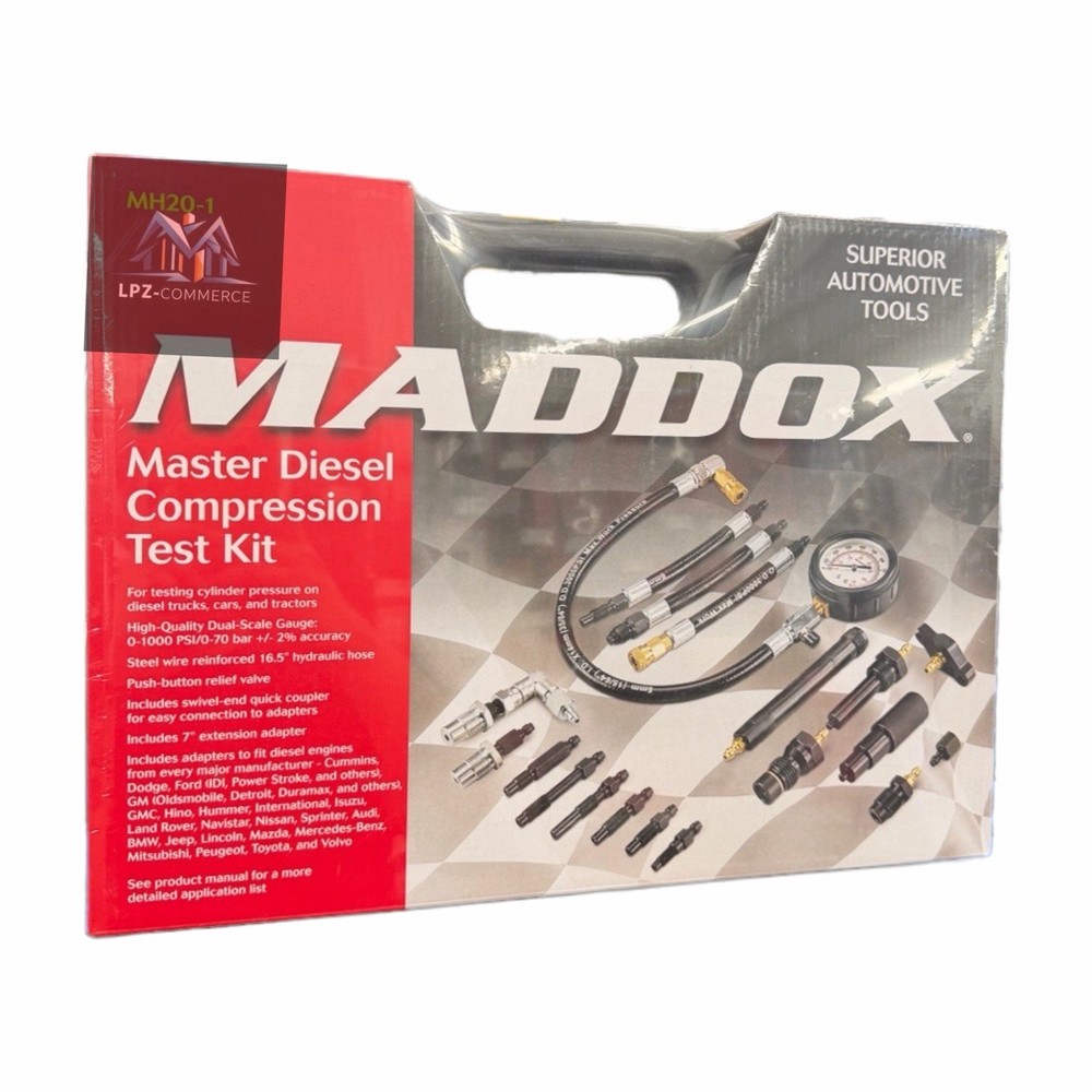 NEW Diesel Engine Compression Tester Gauge Tester Pressure Test Tool Kit MT91