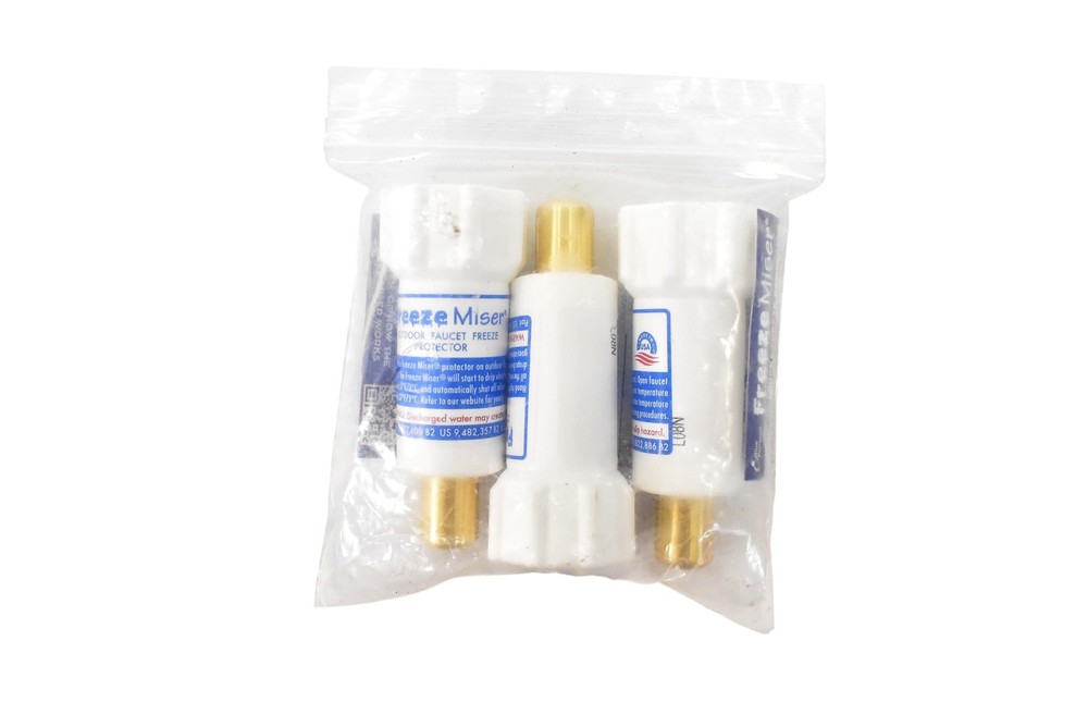 Blue Penguin Freeze Miser Faucet Protector Nipple 3 Pack Brushed Brass