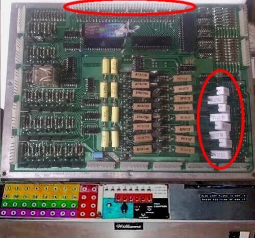FLASH WILLIAMS PINBALL DRIVER BOARD FACTORY UPDATE FLAME PROOF RESISTORS
