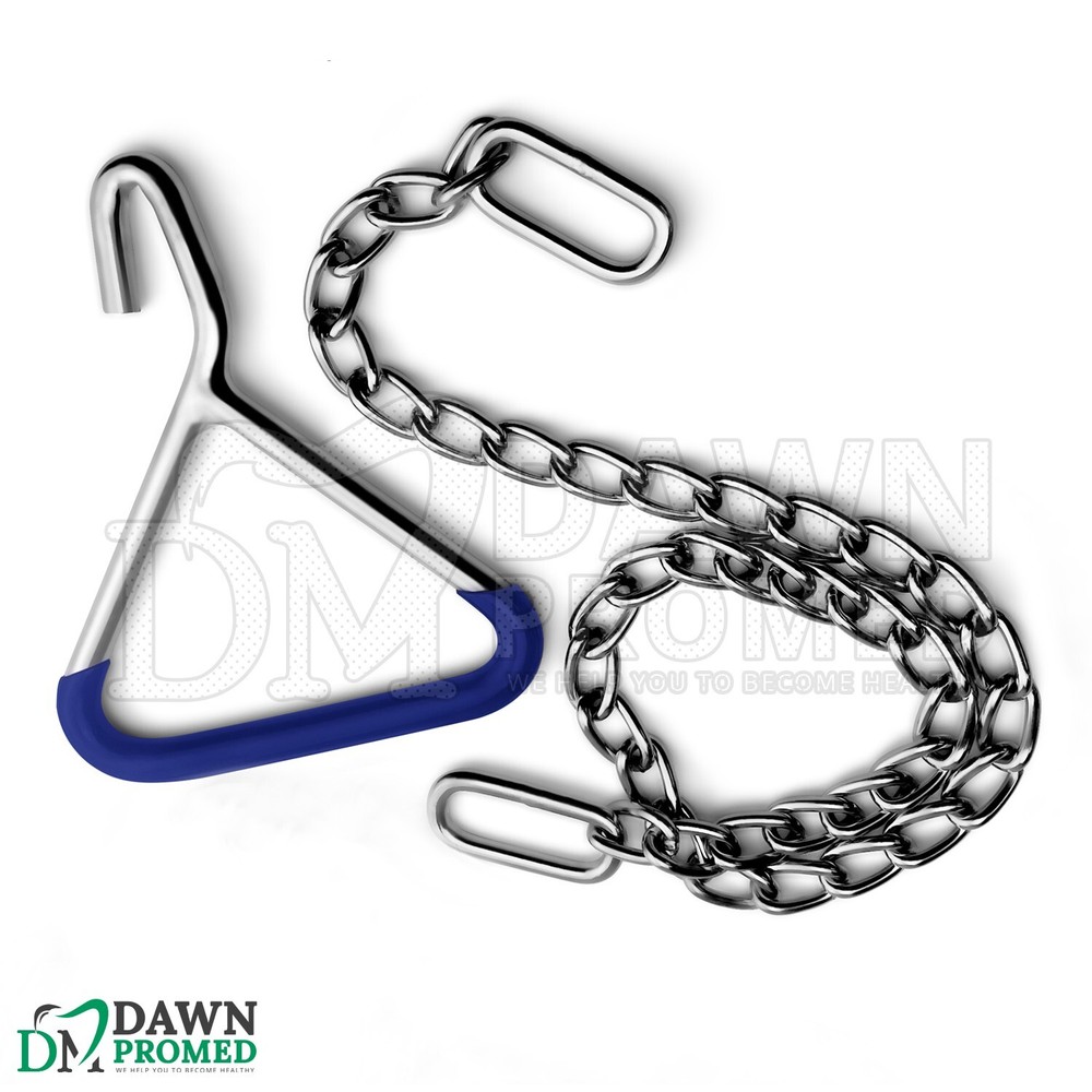 3 Pcs OB Calf Pulling Hook & 30" 45" Chain Set Veterinary Instruments