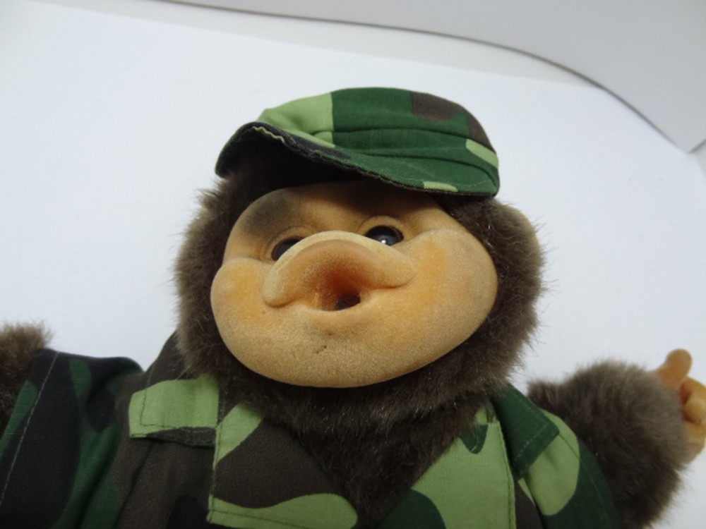 Monkey Puppet Novelty Puppet plush Camo Clothes 15”