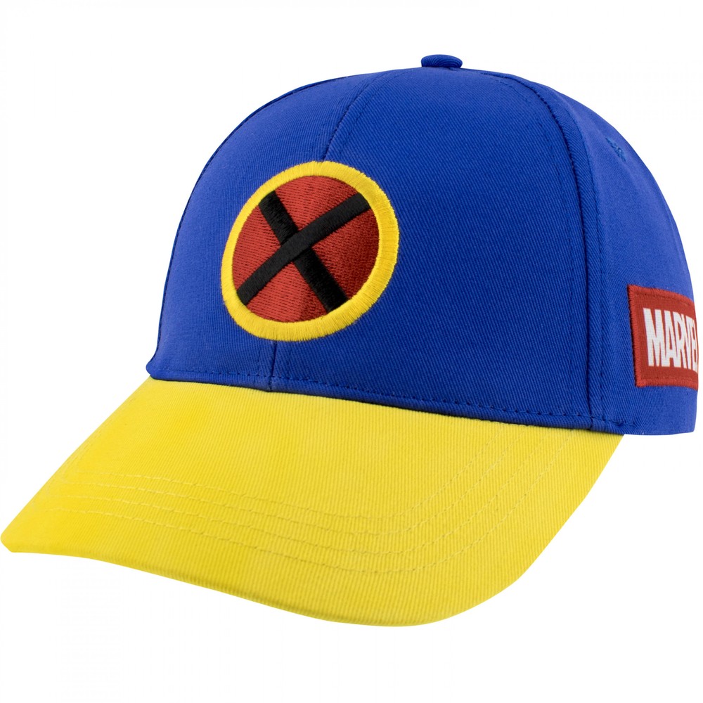X-Men Logo Blue & Yellow Snapback Hat Multi-Color