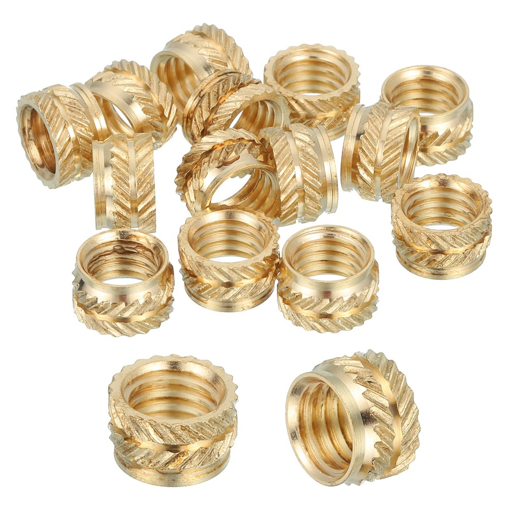 26 Pcs Threaded Inserts, M8 Brass Heat Set Insert for Plastic, M8x10x6mm