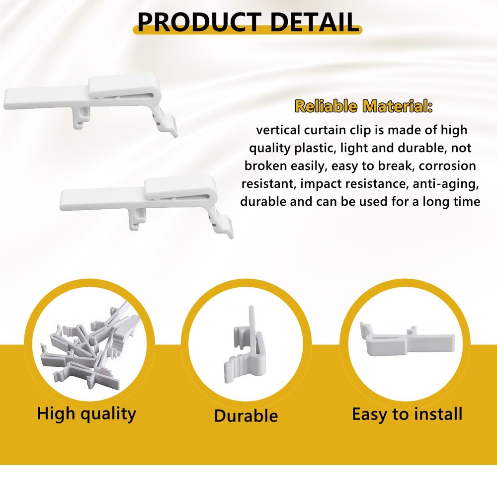 8PCS Vertical Blind Valance Clips & Dust Cover Brackets