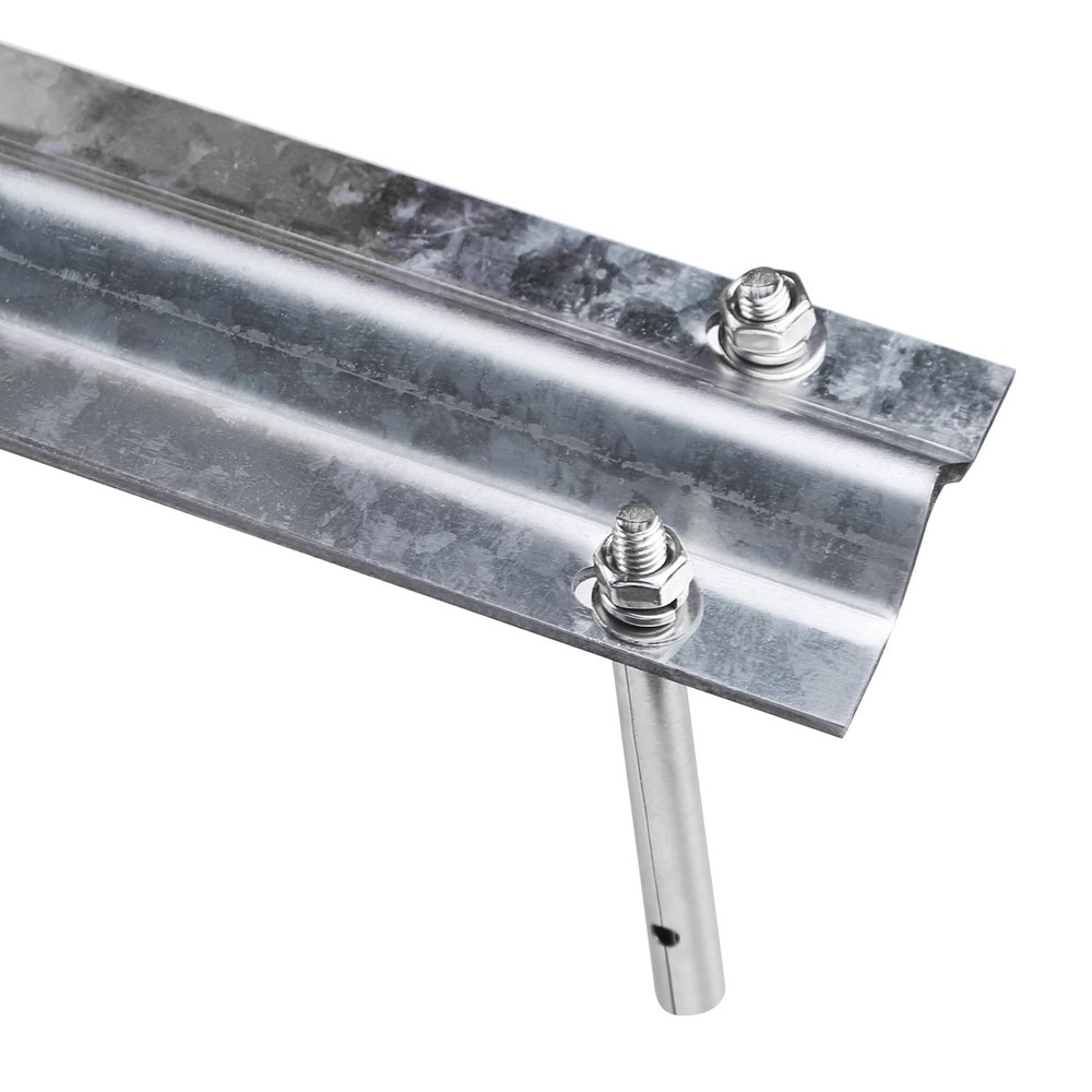 12FT Galvanized V Track for Sliding Doors & Gates - Strong & Durable