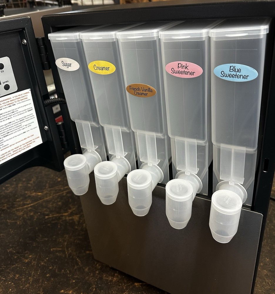 Creamer And Sugar Powder Dispenser 5 Push Button