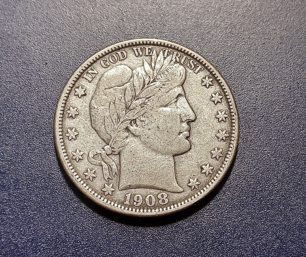 XF 1908-O Barber Half Dollar