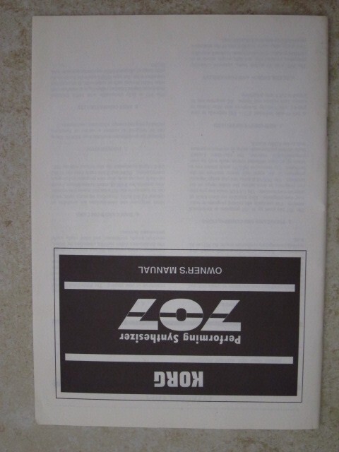 Korg 707 Performance Synthesizer