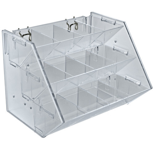 Azar Displays Three-Tier Shelf, 12 Compartment Hanging Step Display...