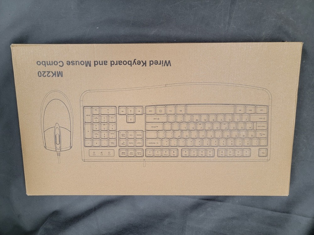 EDJO Wired Keyboard and Mouse Combo Full Size Ergonomic USB – Open Box