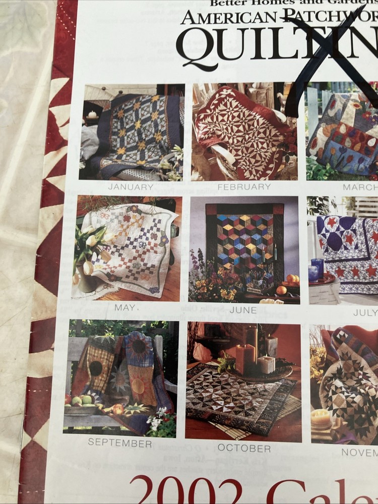 American Patchwork & Quilting 2002 Calendar Instructions and Pattern Only
