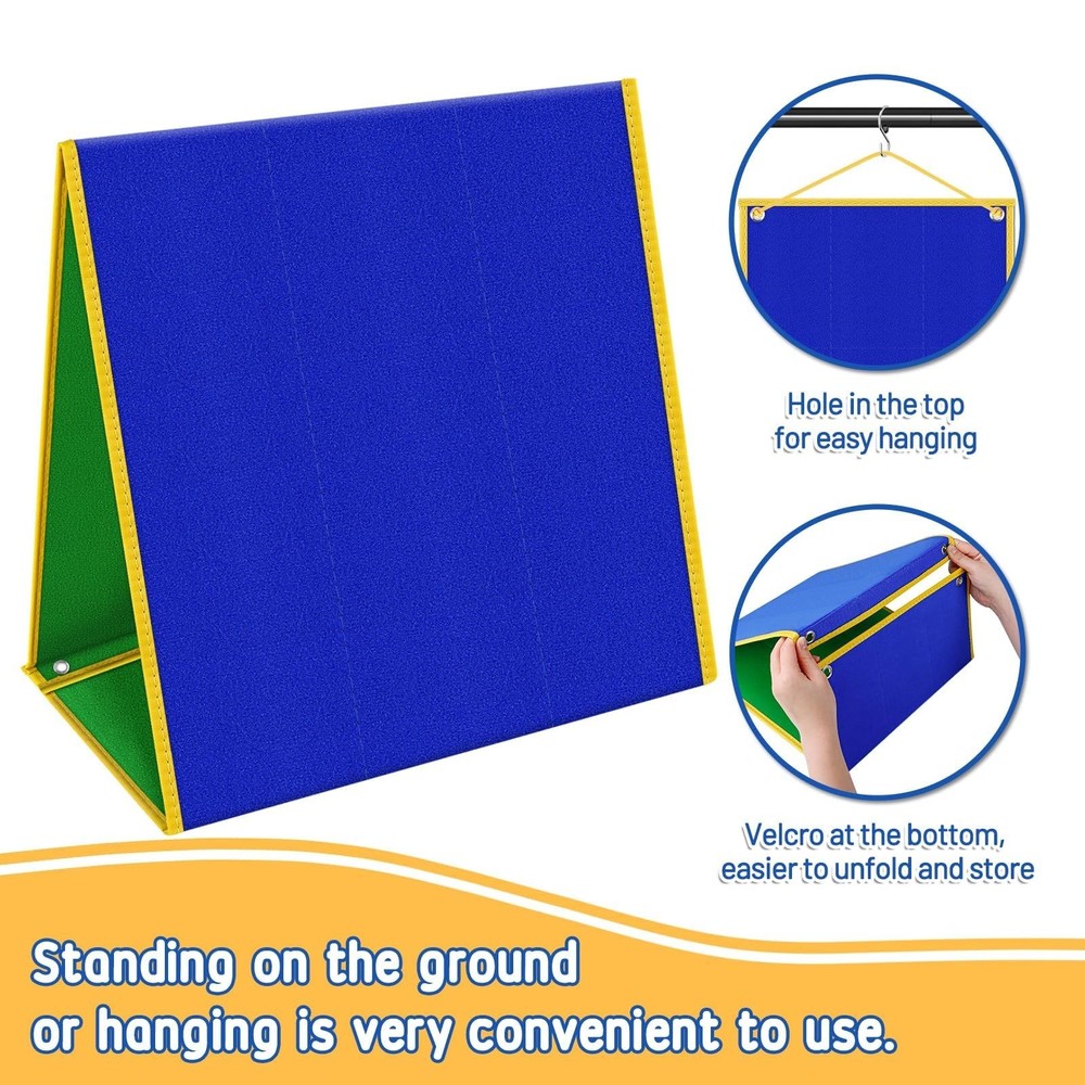 AKAYOK Felt Board - Double-Sided Flannel Board for Preschool Learning, Intera...