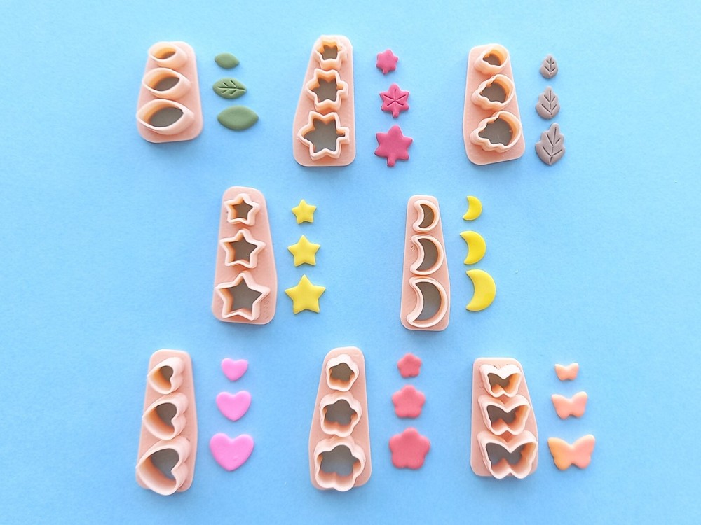 Micro Mini Polymer Clay Cutter Set | Unique Maxi Mini Clay Cutters | Clay Tools
