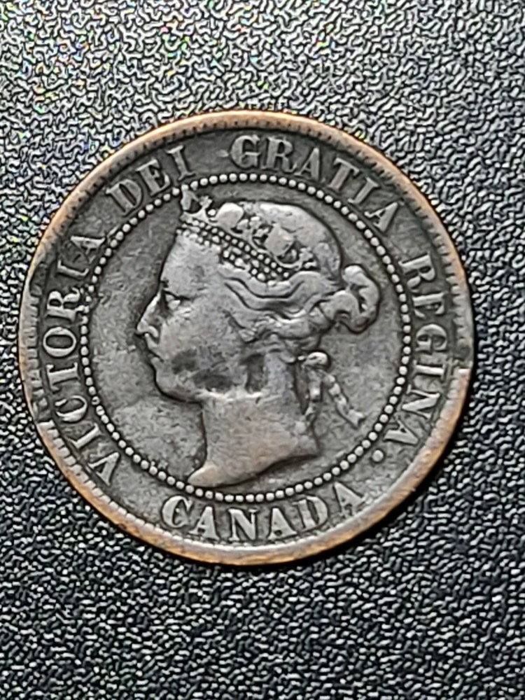 1899 Canada One Cent (bent) CLGDR