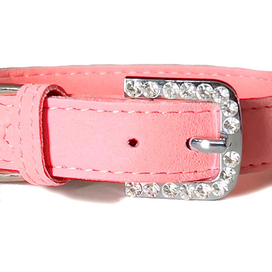 Pink VIP Bling Micro Suede Collar and Leash Set