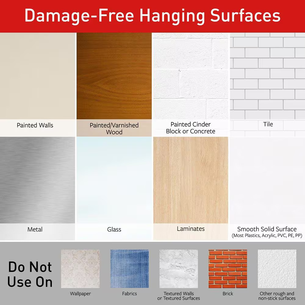 Picture Ledge, Quartz, Damage Free Decorating, 1 Ledge and 10 Command Strips