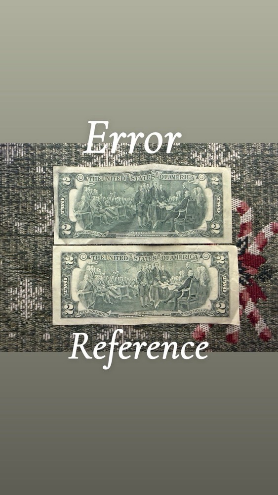 $2 Bill Note Error- Miscut 1976 Series