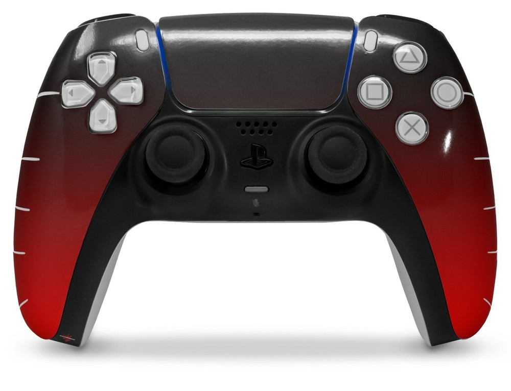 Skin Sony PS5 Controller Smooth Fades Red Black