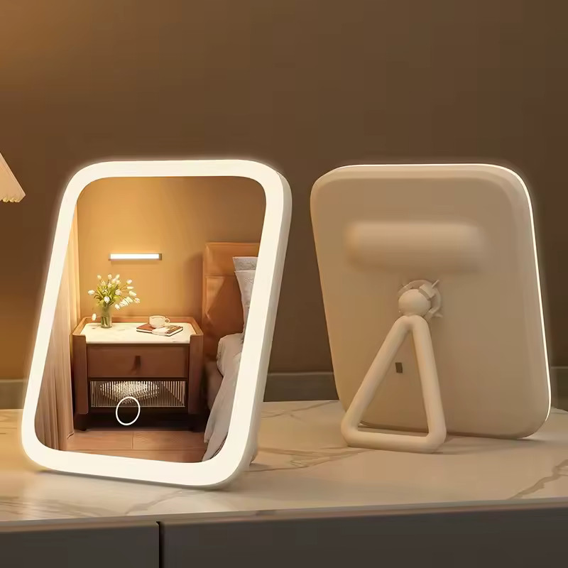 LED Makeup Mirror Desktop Fill Light Dressing Table Mirror Compact