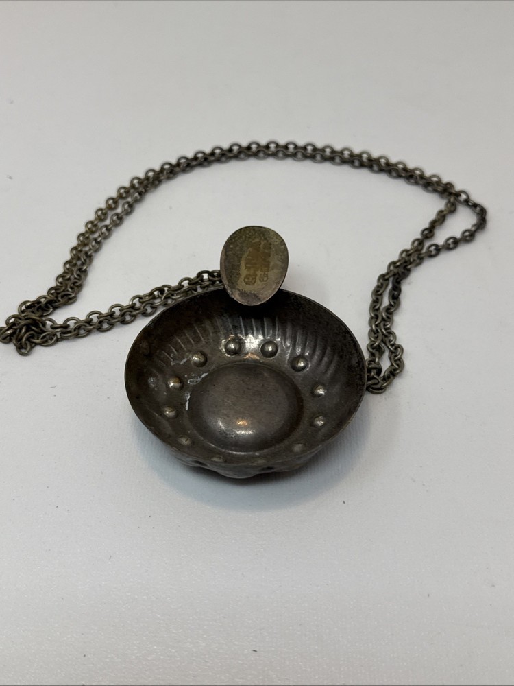 Silverplated Tastevin Wine Tasting Cup and Chain