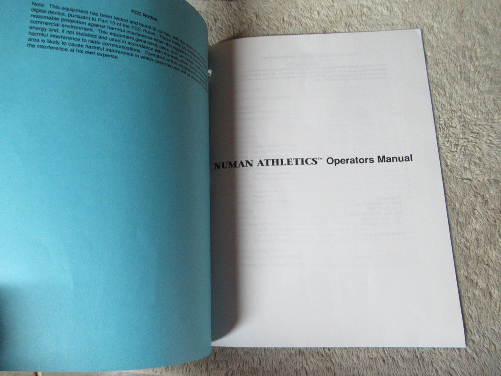 NUMAN ATHLETICS NAMCO arcade game manual