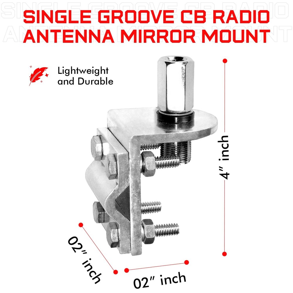 CB Radio Antenna Single Groove Mirror Mount W/ SO239 Stud Bulk