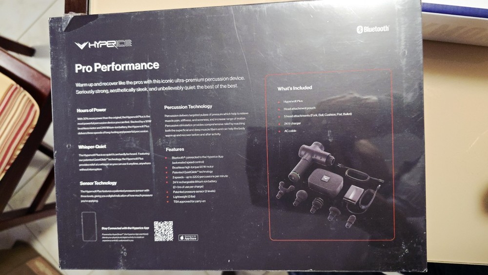 Hyperice Hypervolt Plus Bluetooth Percussion Massage Device Black *NEW*