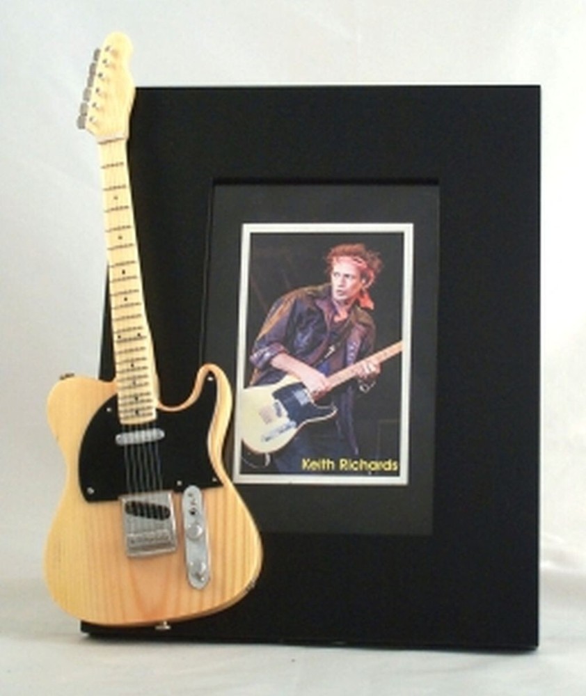 KEITH  RICHARDS  The Rolling Stones Miniature Guitar Frame